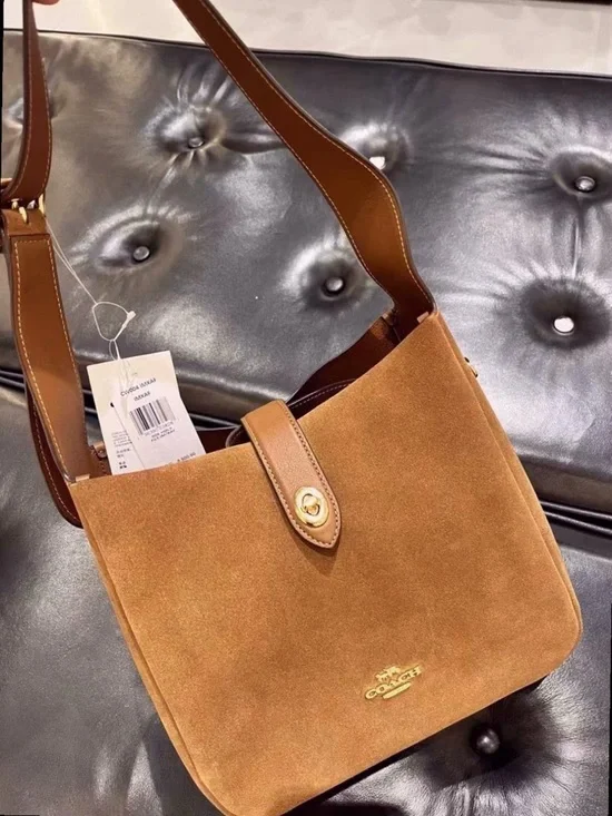 NWT COACH Hadley Convertible Crossbody Bag In Suede - Picture 3 of 8